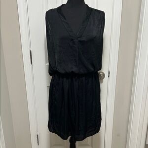 Vince | M | Elegant Black Sleeveless Dress w/ drawstring waist
